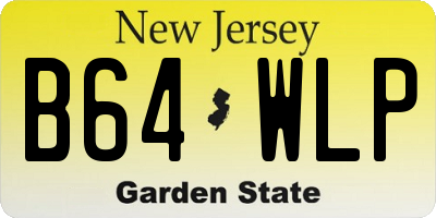 NJ license plate B64WLP