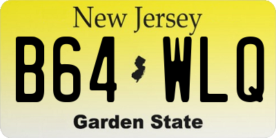 NJ license plate B64WLQ
