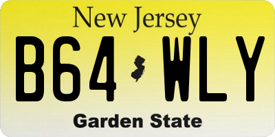 NJ license plate B64WLY