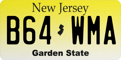 NJ license plate B64WMA