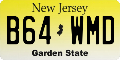 NJ license plate B64WMD