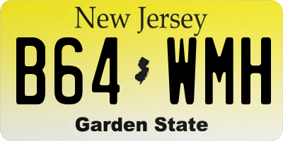 NJ license plate B64WMH