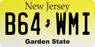 NJ license plate B64WMI