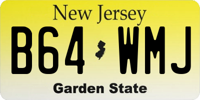 NJ license plate B64WMJ