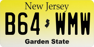 NJ license plate B64WMW