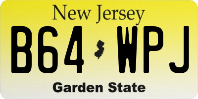 NJ license plate B64WPJ