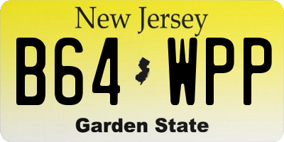 NJ license plate B64WPP