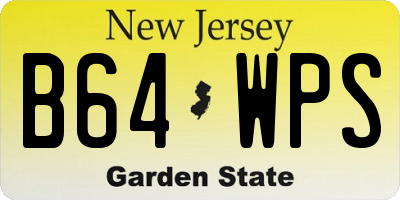 NJ license plate B64WPS