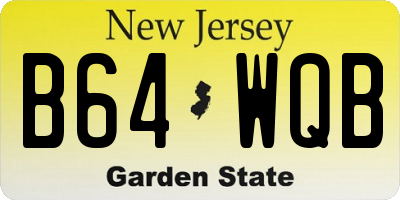 NJ license plate B64WQB