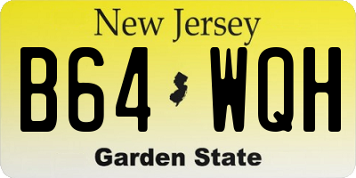 NJ license plate B64WQH