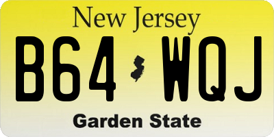 NJ license plate B64WQJ