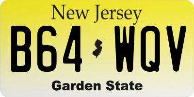 NJ license plate B64WQV
