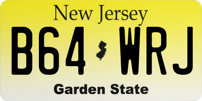 NJ license plate B64WRJ
