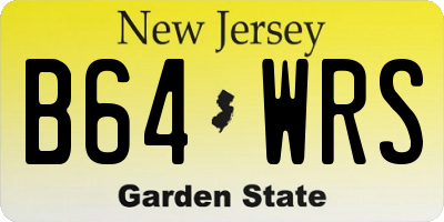 NJ license plate B64WRS