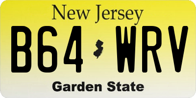 NJ license plate B64WRV