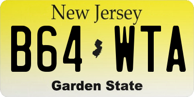 NJ license plate B64WTA
