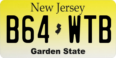 NJ license plate B64WTB