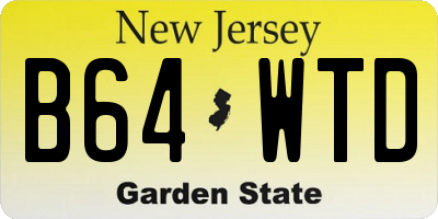 NJ license plate B64WTD