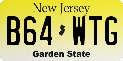 NJ license plate B64WTG