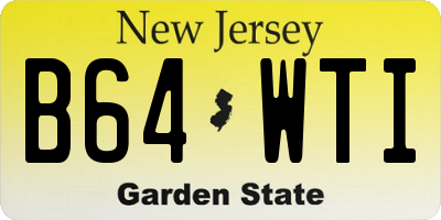 NJ license plate B64WTI