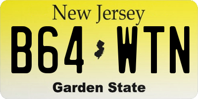 NJ license plate B64WTN