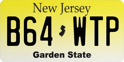 NJ license plate B64WTP