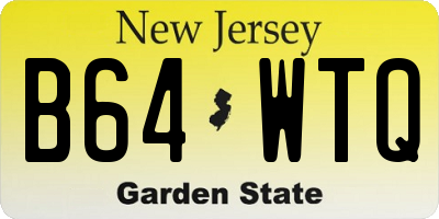 NJ license plate B64WTQ