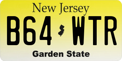 NJ license plate B64WTR