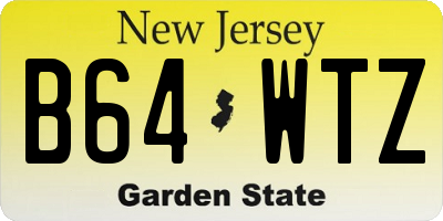 NJ license plate B64WTZ