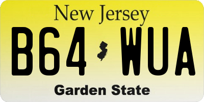 NJ license plate B64WUA