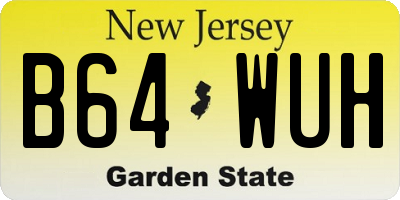 NJ license plate B64WUH