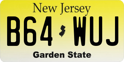 NJ license plate B64WUJ