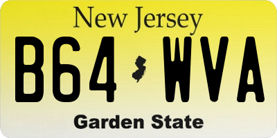 NJ license plate B64WVA
