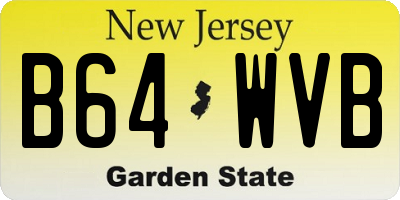 NJ license plate B64WVB