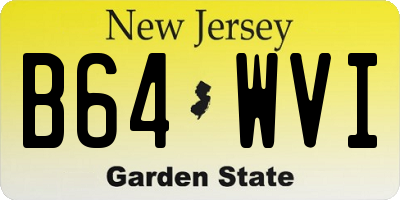NJ license plate B64WVI