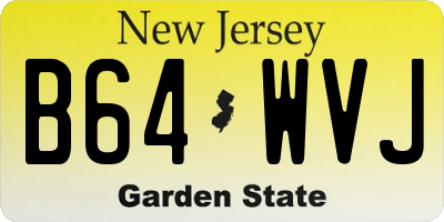 NJ license plate B64WVJ