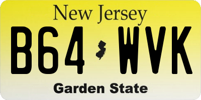 NJ license plate B64WVK