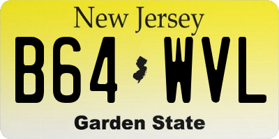 NJ license plate B64WVL