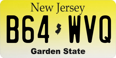 NJ license plate B64WVQ