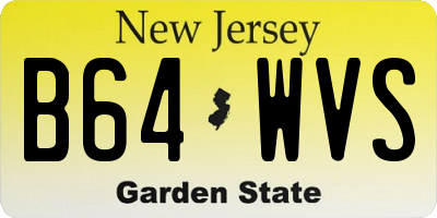 NJ license plate B64WVS