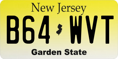 NJ license plate B64WVT