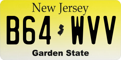 NJ license plate B64WVV