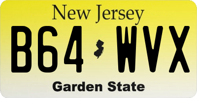 NJ license plate B64WVX