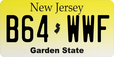 NJ license plate B64WWF