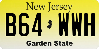 NJ license plate B64WWH