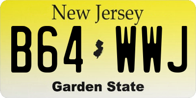 NJ license plate B64WWJ