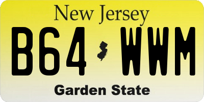 NJ license plate B64WWM