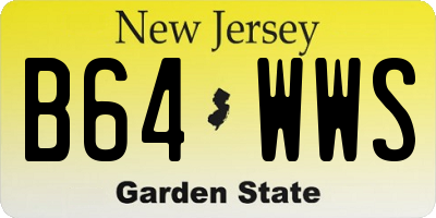 NJ license plate B64WWS