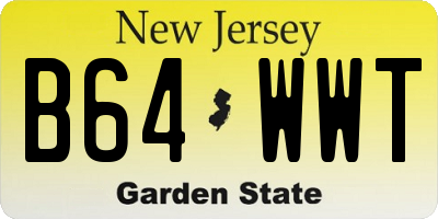 NJ license plate B64WWT