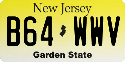 NJ license plate B64WWV